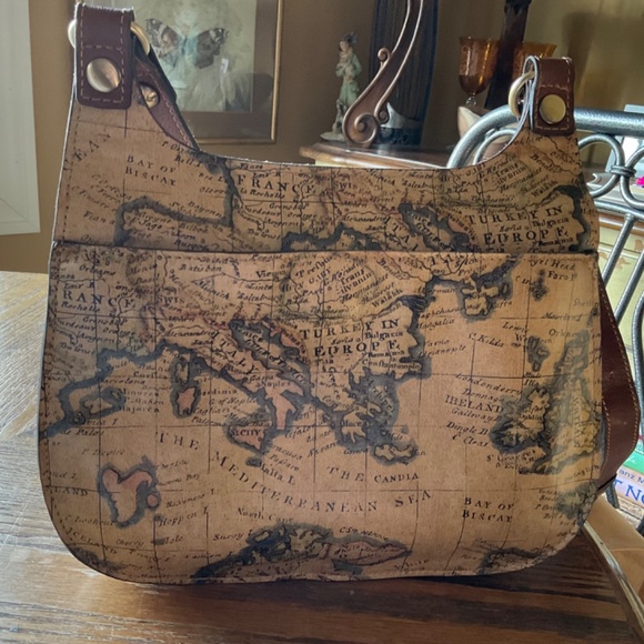 Patricia Nash saddle bag European Maps handbag - Picture 5 of 8